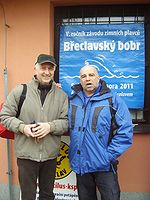 Břeclavský bobr - otužilci, Josef Weiss (Sokol HK) a Jan Váně (Fides Brno)